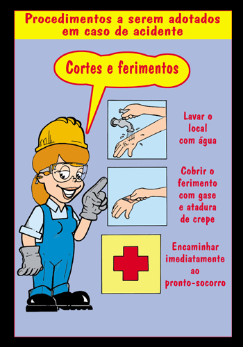 Cartaz - Cortes e ferimentos / cd.CSR-001